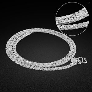 Chaînes Mode 20 pouces Cheval Fouet Chaîne Collier Pour Hommes 925 Sterling Argent Fête Fine Bijoux Père Mari Cadeau