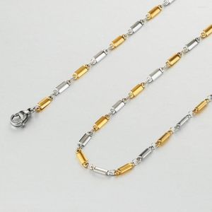 Cadenas Fashion Birthday Gift Jewelry delgada delgada collar de cadena de enlace de palo plano delgados