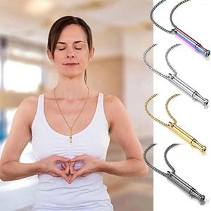 Chaînes Fashion Pendant Crystal Respirling Collier Stress et anxiété Unisexe Inoxydless multiples Colliers pour les femmes