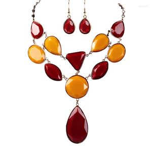 Chaînes FishSheep Vintage Acrylique Longue Bulle Bib Colliers Pour Femmes Déclaration Résine Grand Pendentif Chaîne Collier Femme Bijoux Cadeaux