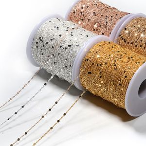 Chaînes pour la fabrication de bijoux à bricoler soi-même, Kit de fournitures, Bracelet, collier, chaînes de taille, matériel de fabrication de vêtements, accessoires à paillettes, 10 mètres/paquet