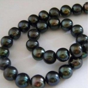 Chaînes Véritable Naturel 9-10mm Noir Perle De Tahiti Perles En Vrac 15 pouces Brin