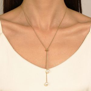 Ensemble de bijoux chaînes en perles, collier de tempérament Simple, boucles d'oreilles, 3 pièces, accessoires en alliage, vente en gros, cadeau