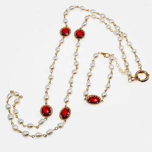 Chaînes KBJW Original Simple collier de perles d'eau douce bijoux faits à la main couleur or multicolore cristal charme chaîne de chandail pour les femmes 2023
