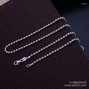 Chaines Kjjeaxcmy Bijoux fins 925 Perles en argent sterling Fashion Diamètre épais 2,5 mm Collier de style femelle (long 65 cm)