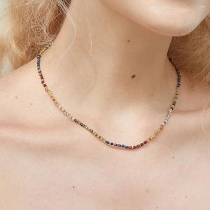 Chaînes Design coréen Colliers de perles minimalistes pour femmes Colliers en pierre naturelle Collier en cristal fait à la main Bijoux Femme En gros