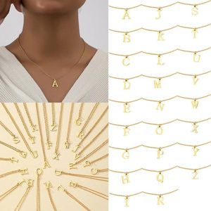 Chaînes colliers pour femmes chaîne charmes collier pendentif lettres en métal bijoux coupés nom unique mode