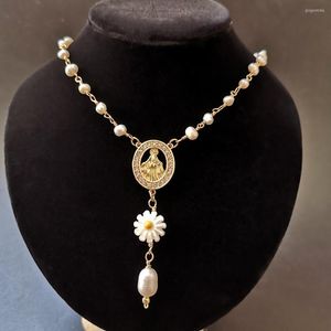 Promo chaînes ! Collier de perles de mère CZ Lady Of Grace pour cadeau femme