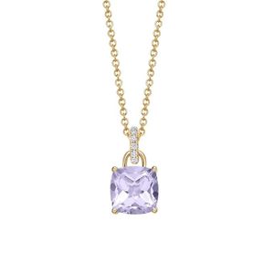 Chaînes collier en cristal violet pour femmes 925 argent Sterling longue chaîne Rock Punk bijoux de mariage luxe Pendente Fine JewelryChains