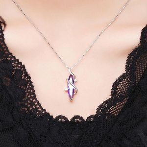 Chaînes Rose trombone collier mignon pour les femmes naturel améthyste pendentif ange larme Jade pendentifs bijoux hommes pierres précieuses