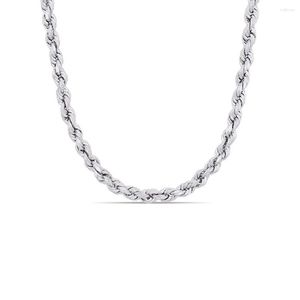 Chaînes Collier chaîne en corde torsadée pour hommes en argent sterling 5 mm