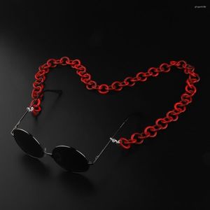 Cadenas de moda grandes planas de acetato de acrílico bolsa collar de cadena gafas de sol soporte para gafas gafas gruesas/gafas