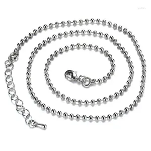 Chaînes Vinnie Design Top vente 80 cm or Rose argent couleur boule chaîne pour ma pièce pendentif en acier inoxydable perle 10 pcs/lot