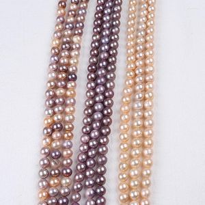 Chaines en gros 10-12 mm couleur naturelle Edison Round Shape Freshwater Pearl Strand