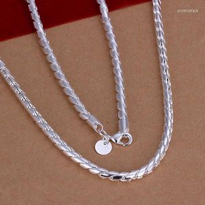 Chaînes en gros 925 collier en argent Sterling pendentif mode bijoux accessoires hommes corde torsadée chaîne colliers pour femmes 2023