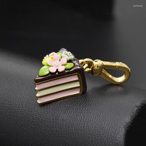 Cadenas Bolsa de chocolate de esmalte de esmalte al por mayor Sándwich de flores Bolsos de llavero Accesorios para mujeres