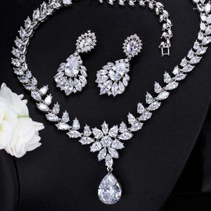 Chaînes Femmes Zircon Bijoux Collier Ensemble De Mariage De Mariée Chine Ensembles De Bijoux En Gros