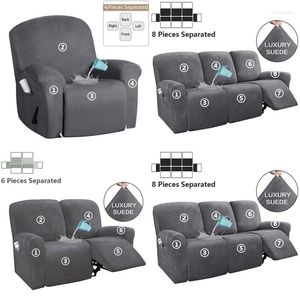 Fundas para sillas de 1, 2 y 3 plazas, funda de sofá reclinable para sala de estar, protección reclinable de gamuza elástica, sillón de relajación para niño perezoso