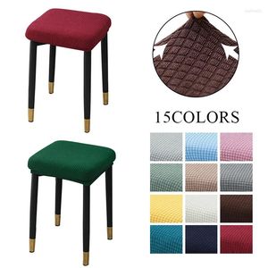 Cubiertas de silla 1 PC Cubierta del taburete elástica asiento cuadrado Polvo Extremo de tapa del asiento Slube Protector de estiramiento