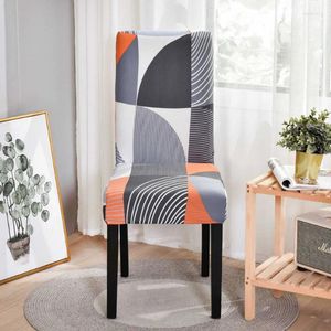 Couvre-chaise 1PCS Géométrie Cover Dining Elastic Spandex Stretch Office Bure