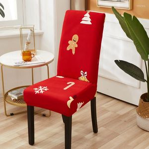 Housses de chaise 34 couleurs motif de noël couverture élastique extensible pour chaises de salle à manger vacances noël fête complète salon El mariage