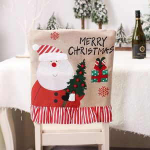 Fundas para sillas Banquete para sillas de comedor estándar Funda de tela de Navidad Alta calidad Interesante Encantador Simplemente estirar