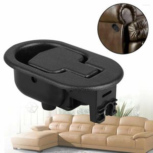 Fundas para sillas Hebilla Tirador de mano Sofá 11 6.8 cm Universal ABS Negro Chaises Office Oval Plastic Sillones reclinables Reemplazo