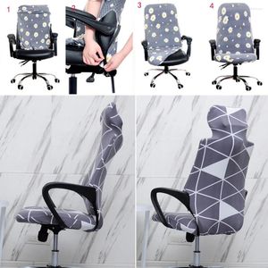 Couvre-chaise Case Hlebcovers Stretch Gaming Cover avec appui-tête pour Office Internet Cafe Computer Accoutumé siège imprimé