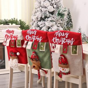 Cubiertas de la silla Decoración del asiento del asiento de la navidad Atmósfera de Navidad suave Multifuncional Festival duradero Favor Suministros