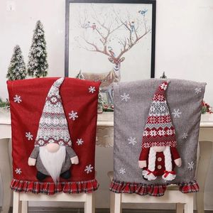 Cubiertas de sillas Cubierta de gnomo de Navidad Feliz decoraciones para el hogar Navidad 2024 Regalos de decoración de Navidad Feliz Año Kerst Natale