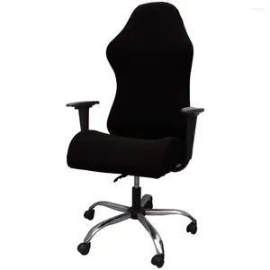 Housses de chaise élastiques pour jeux électriques, maison, bureau, Internet, café, accoudoir rotatif, étuis extensibles (noir)