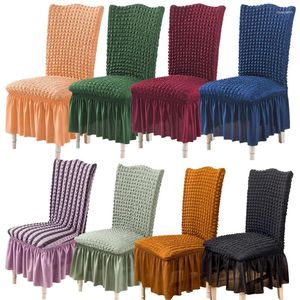 Fundas para sillas Elásticas para el comedor Funda de asiento de jacquard engrosada Protector suave El banquete Fundas Sillas