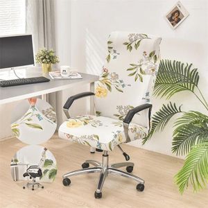 Couvre-chaise Cover Elastic Office Cover Floral Imprimé de jeu rotatif Sabver Scencover Anti-Dust Computer pour Salle d'étude