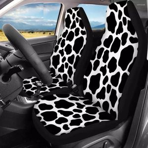 Housses de chaise Funny Cow/Zebra/Leopard Print Design 2pcs/set Car Seat Cover Set Universal Auto/Vehicle/SUV Front Protector Case Anti Dirty