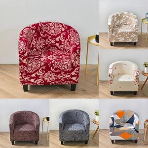 Housses de chaise maison élastique tout compris demi-cercle petit housse de canapé simple café vin chambre d'hôtes impression antidérapante