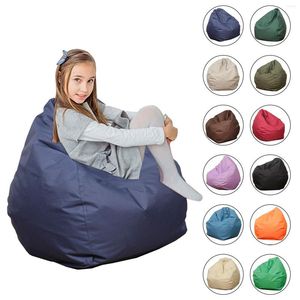 Fundas para sillas Niños Adultos Color sólido Bean Bag Lazy Lounge Chairs Sofá Funda de sofá Interior Decoración de oficina Múltiples colores disponibles