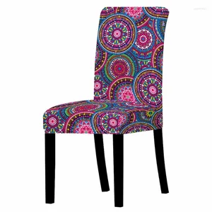 Couvre-chaise Mandala Print Cover Stretch Office All inclusive Slipcover Dining for Restaurant El Decor