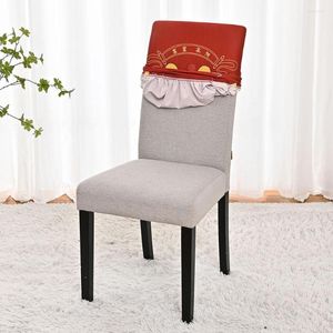 Cubiertas de silla Cubierta de protección perfecta Fundas rojas 1 unids Decoración Familia elástica para el bien chino