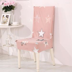 Housses de chaise couverture rose pentagramme imprimé pour les réunions de famille décoration De mariage confortable Funda Silla Sillas De Playa