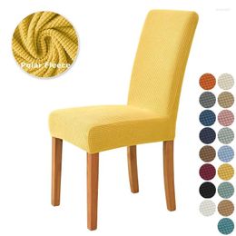 Couvre-chaise Couvre en polaire Cover Stretch Salle Dining Area Chairs Soild Color High Back for Kitchen El Wedding Decoration