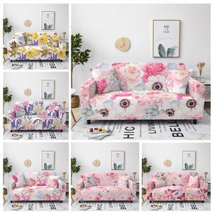 Couvre-chaise Stretch Flower Corner Sofa Cover All-Inclusive Funda Chaise Lounge Couch L Fundas de 1/2/3/4 Seater Fundas