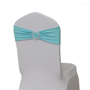 Les couvertures de chaise étirent les bandes de spandex lycra avec des décorations de mariage de curseur de boucle aux chariots Bow Heart Wholesale C2