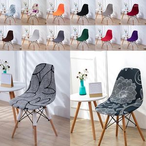 Cubiertas de silla Stretch Polyester Cover Shell Simple Modern Dining Home Textile Productos textiles
