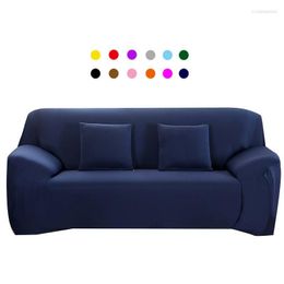 Housses De chaise housse De canapé extensible grande élasticité Polyester canapé 1/2/3 places élastique bleu marine Funda De pour salon