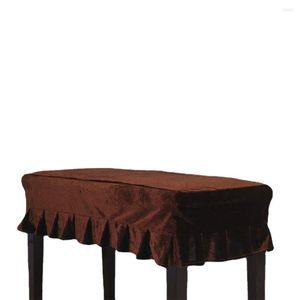 Cubiertas para sillas Velvet Piano Anti polvo Pleuche Taburete Banco de asiento Funda plisada Protector individual / doble al por mayor