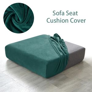 Housses de chaise Housse de coussin de canapé en velours pour salon élastique doux couleur unie protecteur de meubles extensible décor canapé 11 tailles 231023