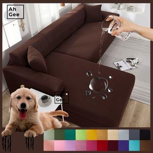 Fundas para sillas Funda de sofá impermeable para sala de estar Sillón de relajación Protector marrón mascota Universal Chaise LoungeChair ChairChair