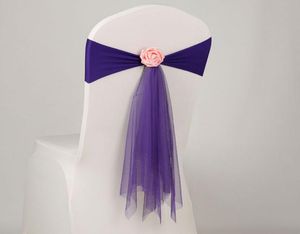 Chaise ceinture couverture bande Banquet fête décoration brillant tout spandex étirer les ceintures de couverture de chaise papillon livraison rapide WT9475718