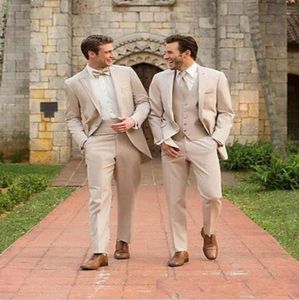 Champagne Groom Tuxedos Groomsman Suit Italian Style Threpiece Wedding Prom Part Party For Men Bridegroom Cost Custom Made6603019