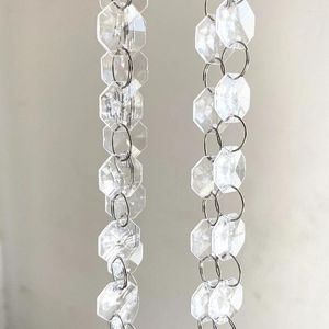 Chandelier Crystal 1 mètre Verre acrylique Perles 14 mm Clear Garland Strand Hanging Bead Curtain Chains Decoration de mariage